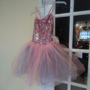 Weismann Ballet Costume - Pink Sequins/Tulle Skirt